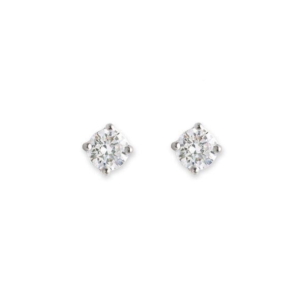 Zubic Zirconia Claw Set Stud Earrings